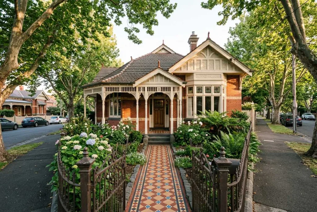 Melbourne heritage home with Federation facade in leafy inner suburb street